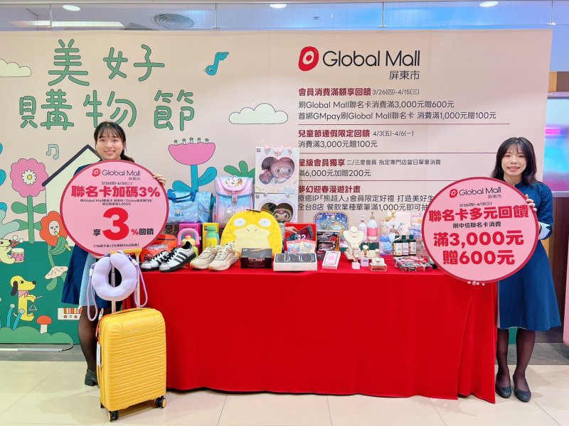 Global Mall屏東市《美好購物節》3/26登場 祭最高20%回饋